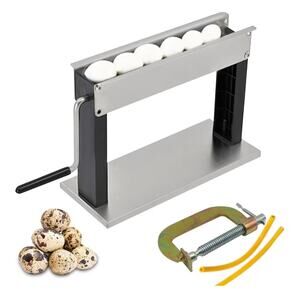 Quail Egg Peeler Machine Stainless Steel Manual Countertop with Clamp